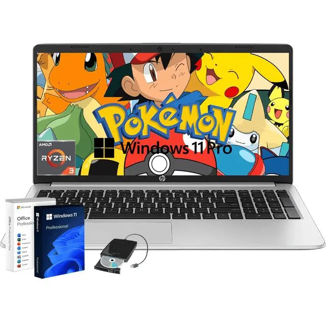 HP 255 G10 15.6" Full HD Laptop for Home or Work, Ryzen 3 7330U, 32GB RAM, 1TB SSD, Wi-Fi 6, Windows 11 Pro, Office Lifetime