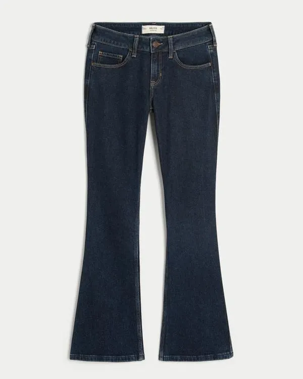 Low-Rise Dark Wash Bootcut Jeans