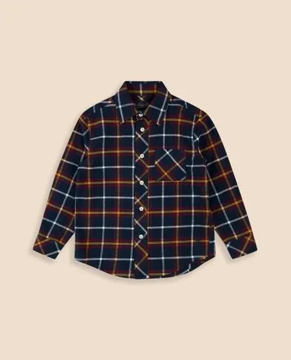 Boys Cotton Brushed Flannel Shirt