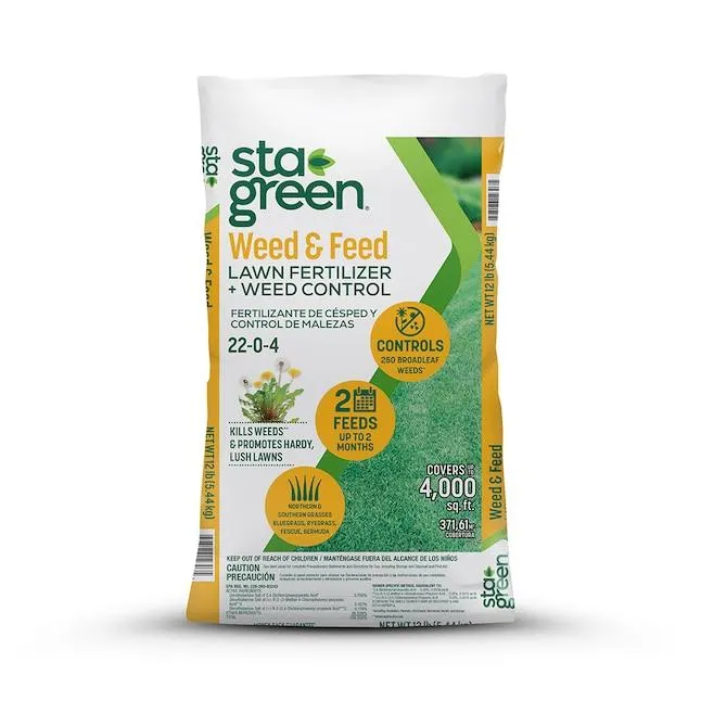 Sta-Green Northern 12-lb 4000-sq ft 22-0-4 Weed Feed Fertilizer