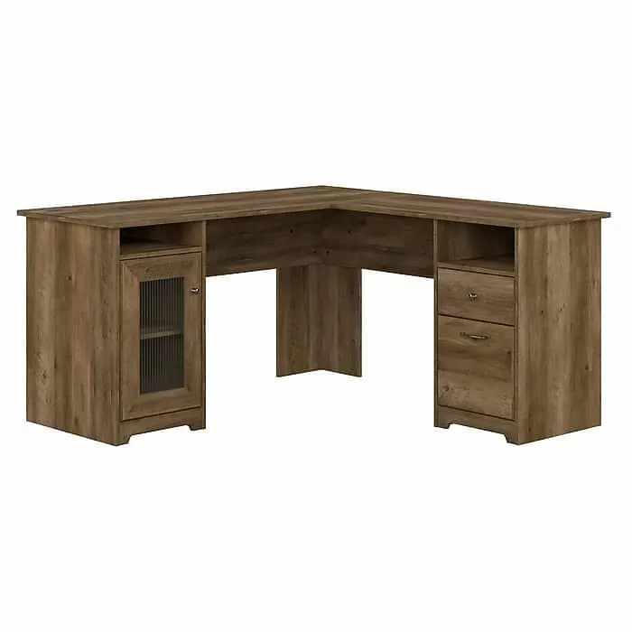 Bush Furniture Cabot 60"W Wood L-Shaped Computer Desk,