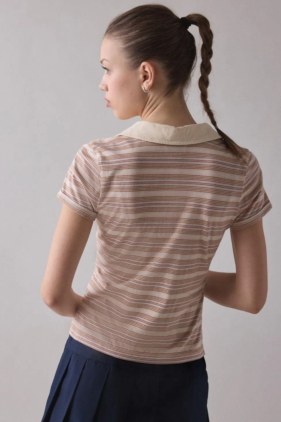 BDG Faye Cropped Polo Tee