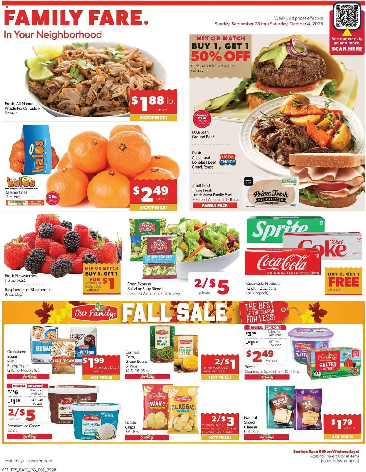 Weekly ad Family Fare weekly ad from September 28 to October 4 2025 - Page 1