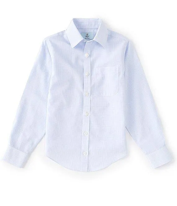 Big Boys 8-20 Long Sleeve Non-Iron Gingham Dress Shirt