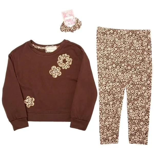 Toddler Girl BTween® Appliqué Sweatshirt & Floral Leggings Set