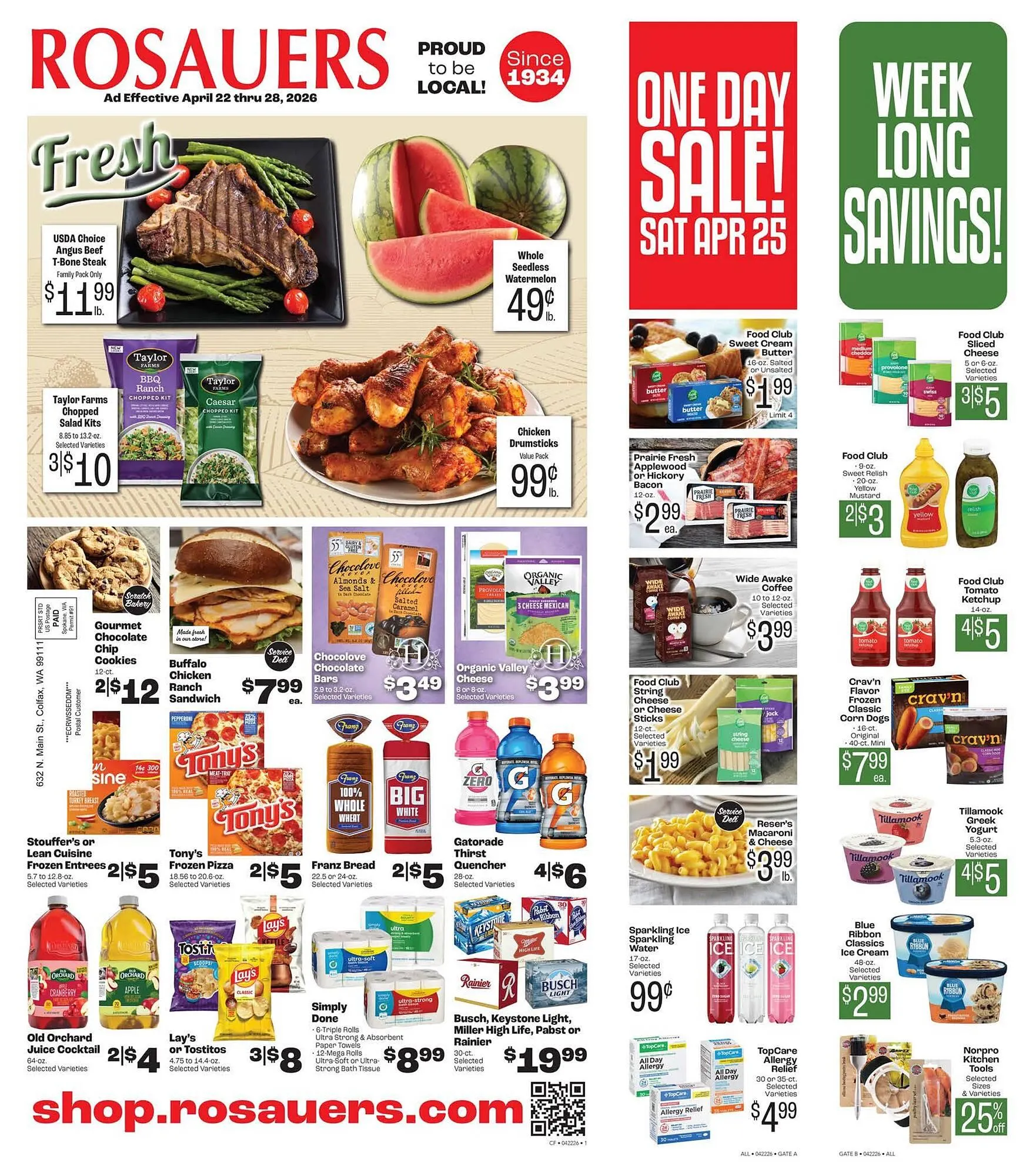Weekly ad Rosauers weekly ad from April 22 to April 28 2026 - Page 1