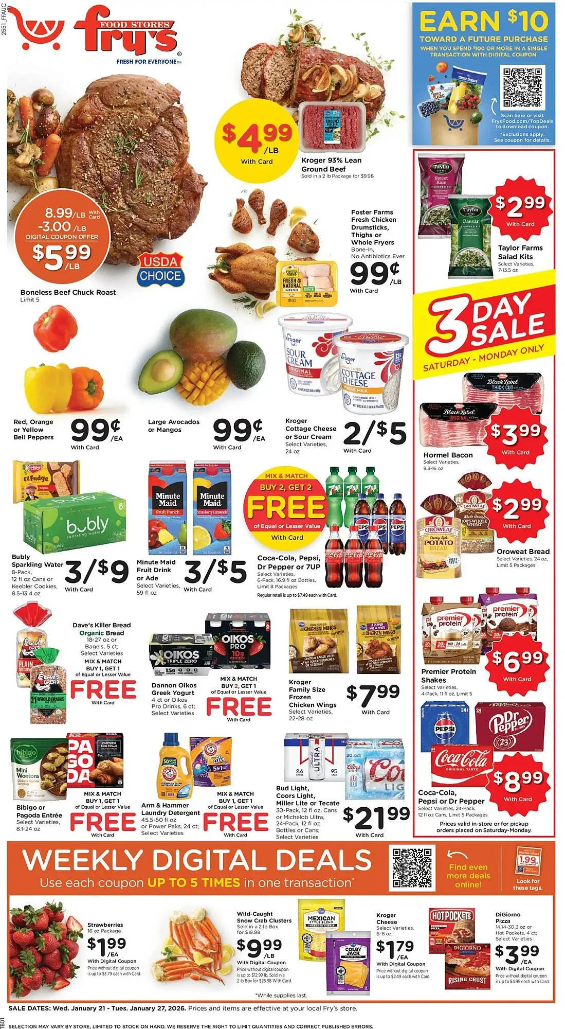 Weekly ad Fry's weekly ad from January 21 to January 27 2026 - Page 1