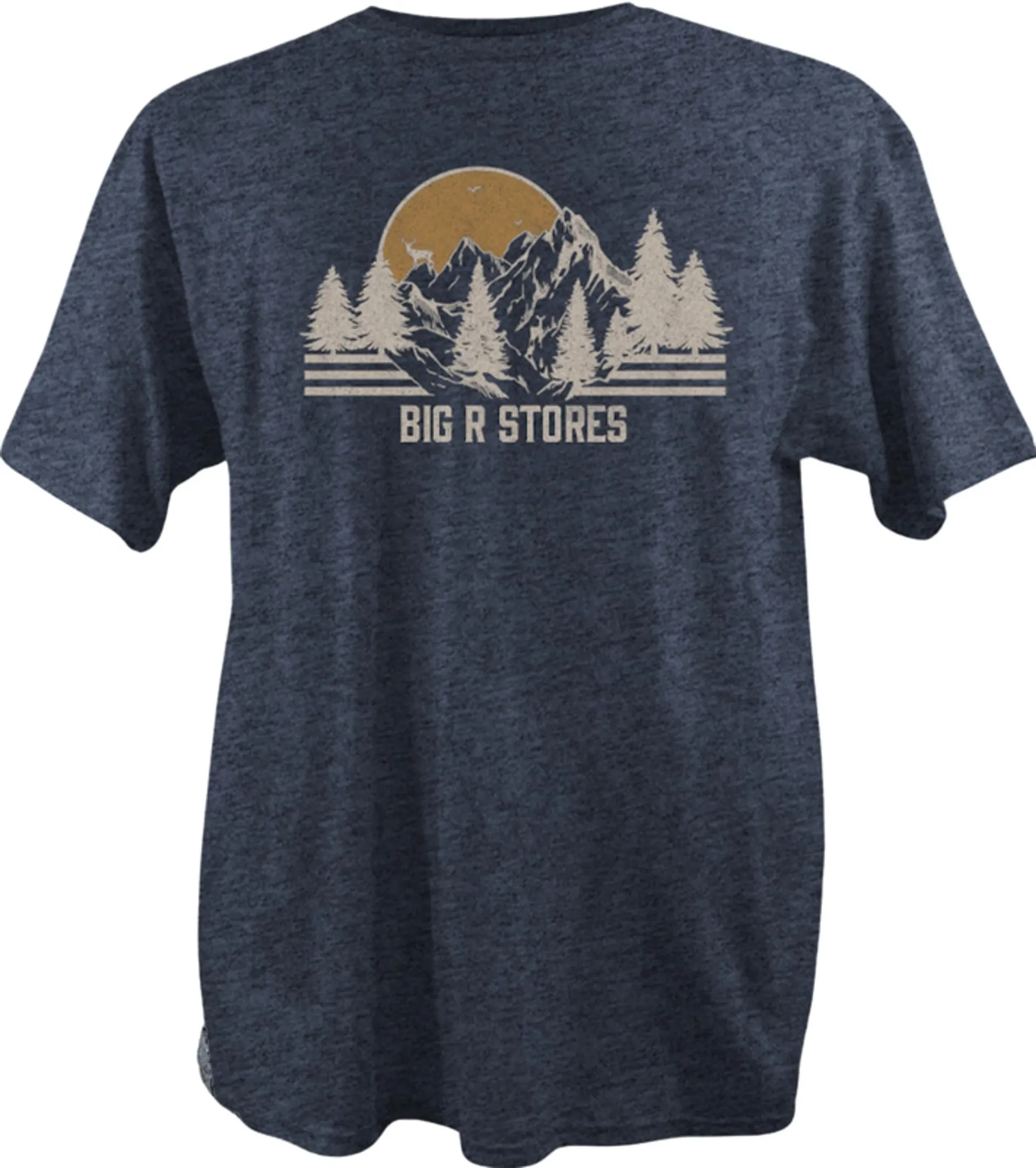Big R Men's Vintage Navy Retro Mountain Short Sleeve T-Shirt
