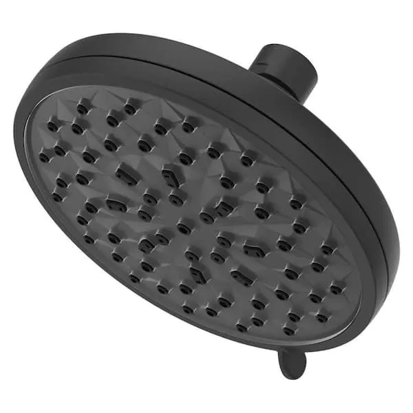 HydroFuse 6-Spray with 1.75 GPM 5.5625 in. Wall Mount Fixed Shower Head in Spot Defense Matte Black