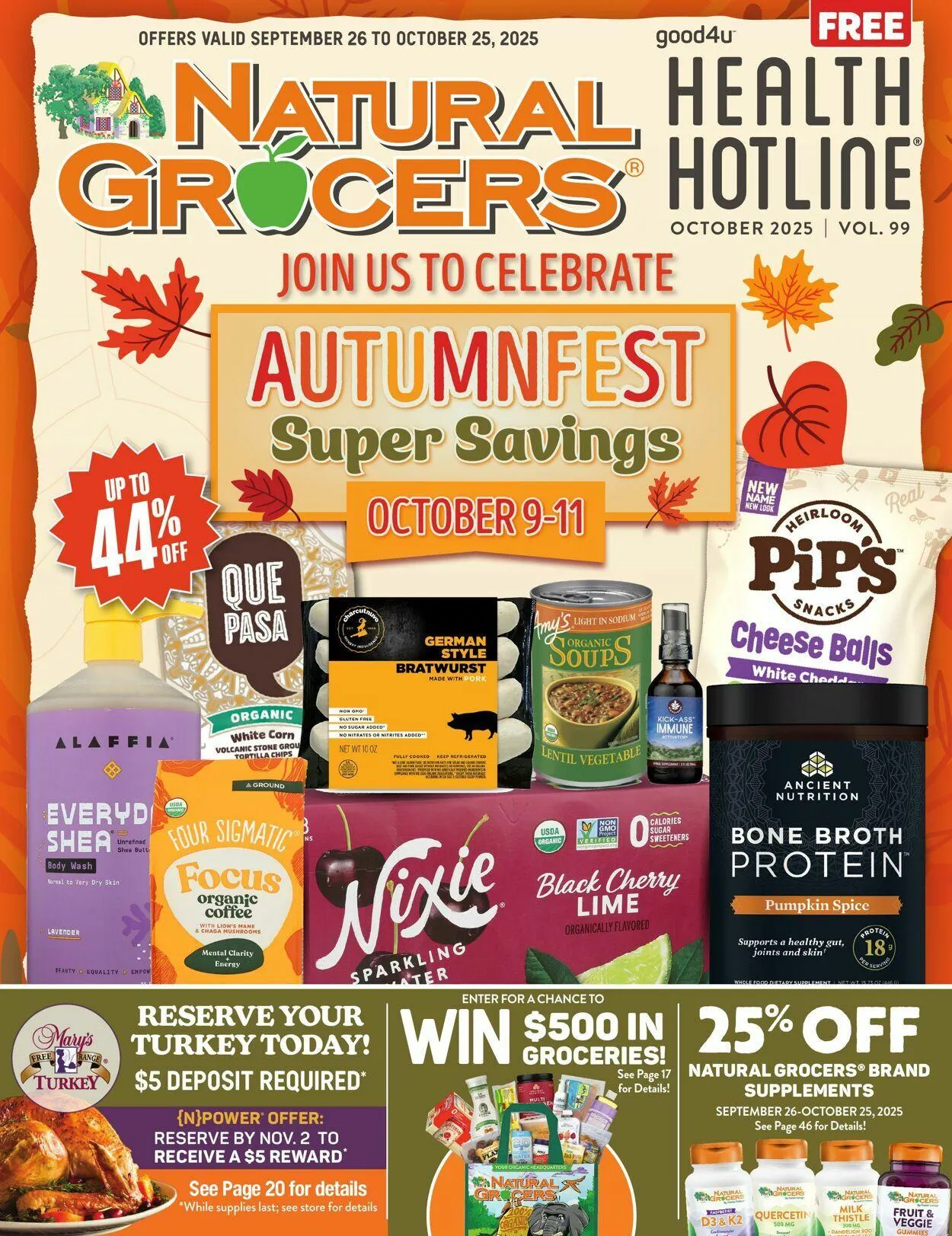 Weekly ad Natural Grocers from September 24 to October 22 2025 - Page 1