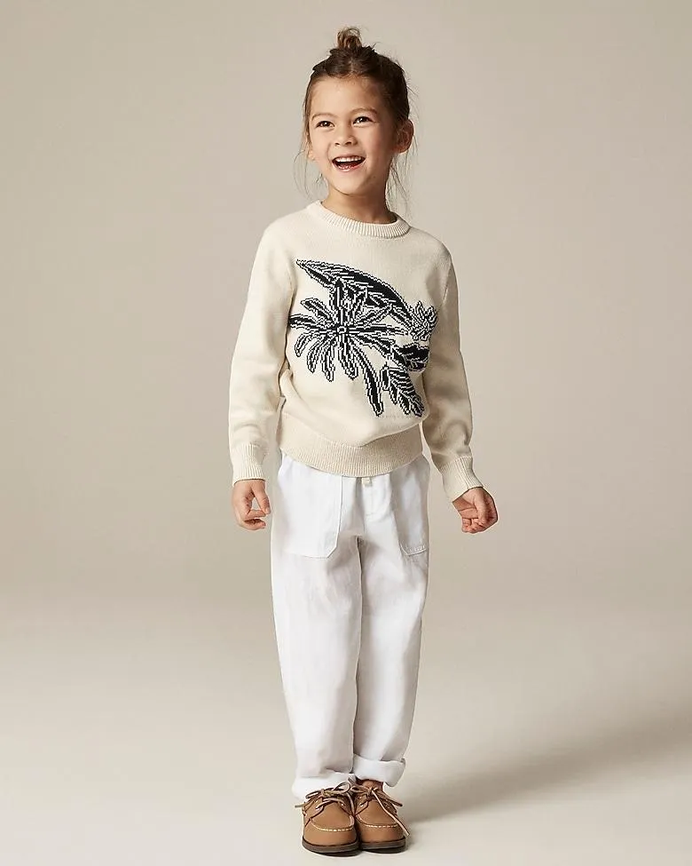 Limited-edition kids' intarsia sweater in cotton blend