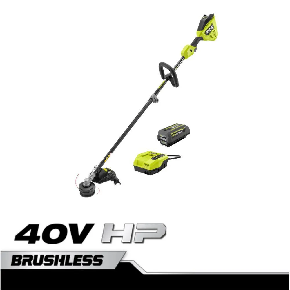 40V HP BRUSHLESS 16" CARBON FIBER SHAFT STRING TRIMMER KIT