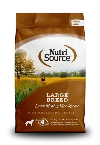 NutriSource Large Breed Dry Dog Food, Lamb and Rice, 26 Pounds