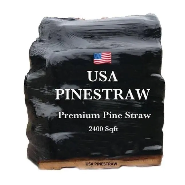 USA Pinestraw Long leaf Pine needles 2400 sq. ft. (at 2-in to 3-in depth)