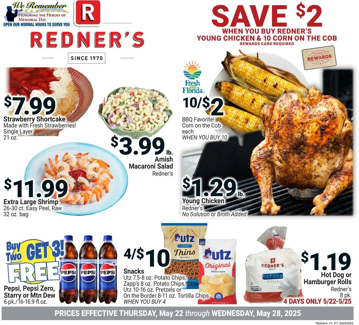 Catálogo de Redner’s Warehouse Market Current weekly ad 22 de mayo al 28 de mayo 2025 - Página 1
