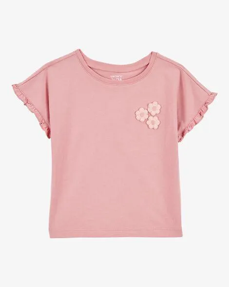 Baby Short-Sleeve Fashion Top - Pink