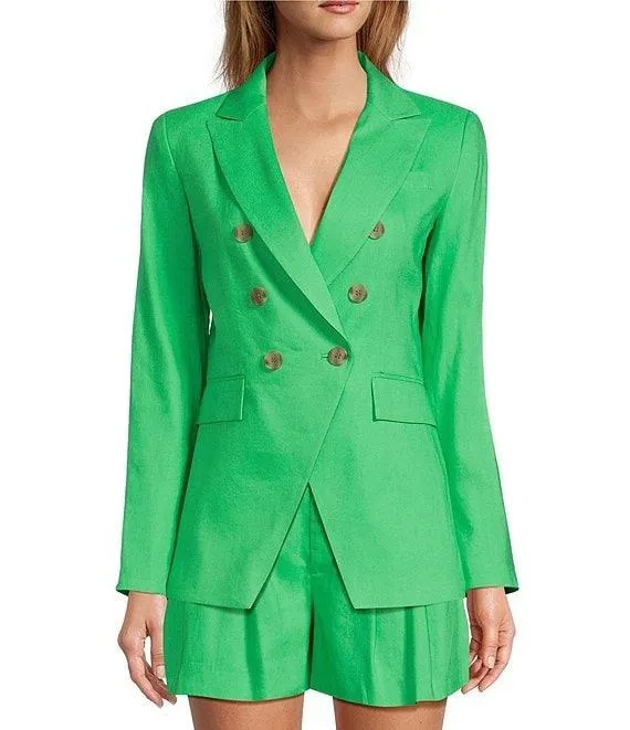 Aurora Linen Notch Lapel Set-In Sleeve Jacket