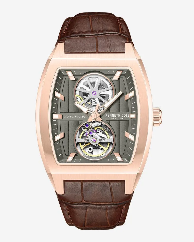 Kenneth Cole Curved Automatic Strap Watch