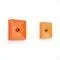Square Orange Ceiling or Wall Lights, 1960s, Set of 2