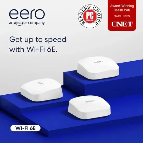 eero - Pro 6E AXE5400 Tri-Band Mesh Wi-Fi 6E System (3-pack) - White