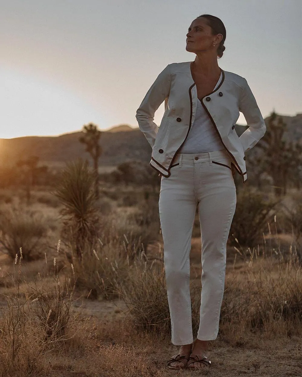 High-Rise Coated Slim Crop Jeans