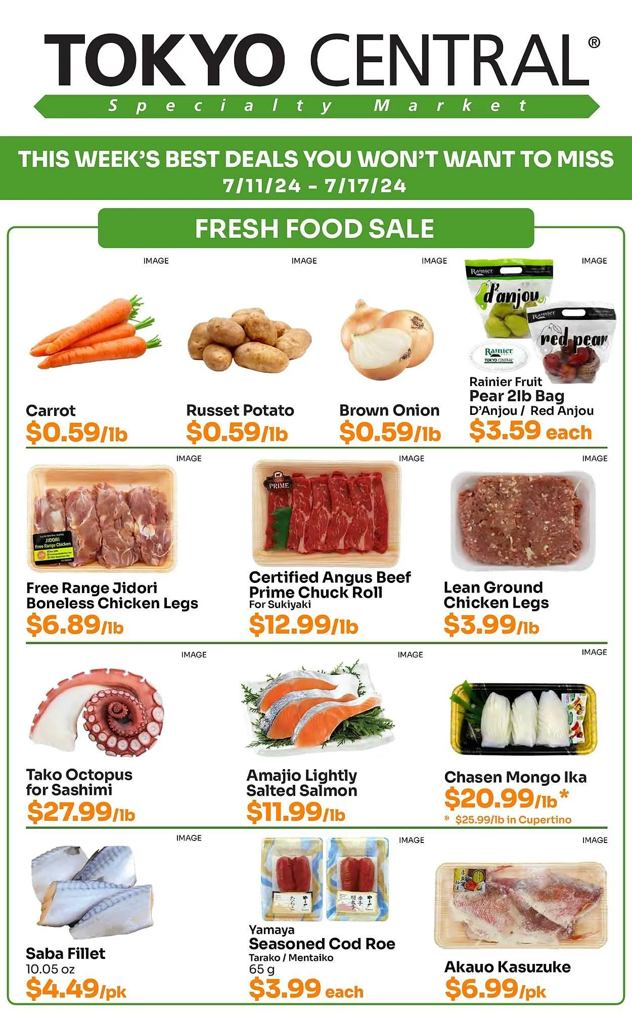Weekly ad Tokyo Central Specialty Market Weekly Ad from July 11 to July 17 2024 - Page 1