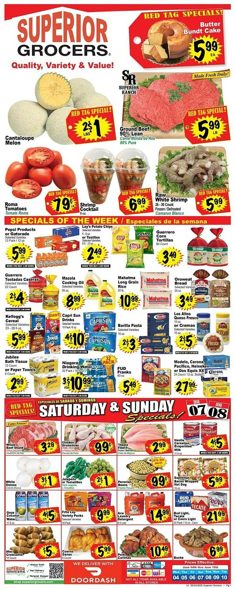 Weekly ad Superior Grocers Weekly Ad from June 4 to June 10 2025 - Page 1