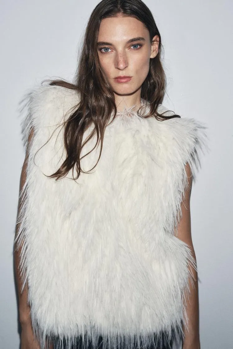 ZW COLLECTION FAUX FUR VEST