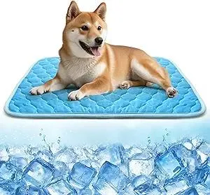 Dog Cooling Mat Self Cool Pad for Dogs and Cats, Washable Portable Pet Sleeping Pad for Summer,27.5" x 18.5"