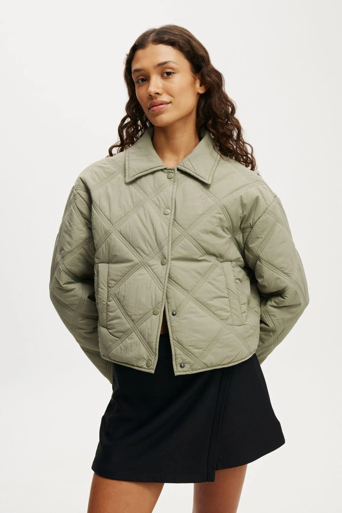 The Mother Puffer Lightweight Quilted Jacket