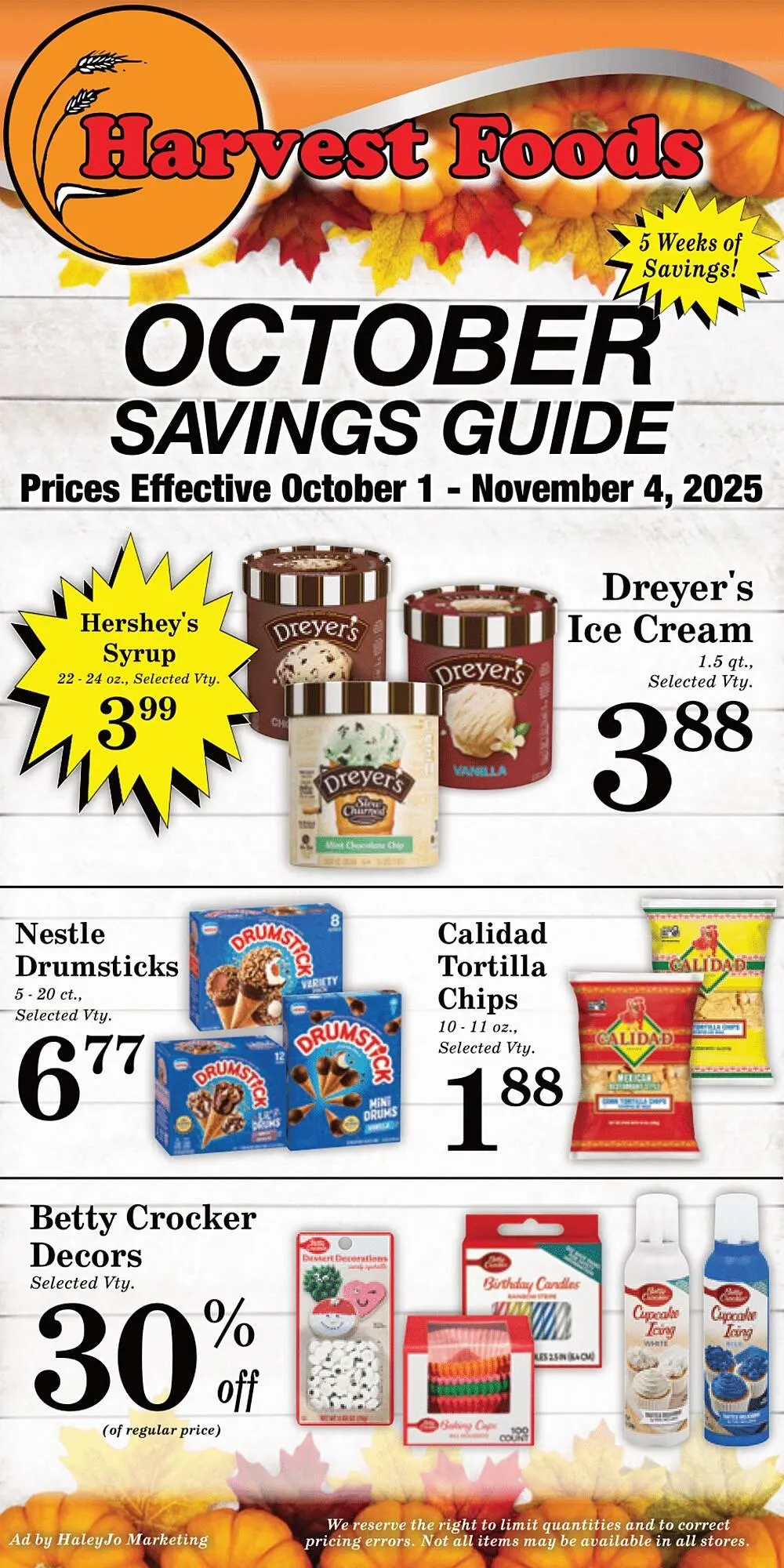 Weekly ad Harvest Foods weekly ad from October 1 to November 4 2025 - Page 33