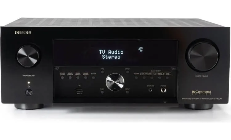 Denon AVR-X4800H 9.4-channel home theater receiver with Dolby Atmos®, Bluetooth®, Apple AirPlay® 2, and Amazon Alexa compatibility