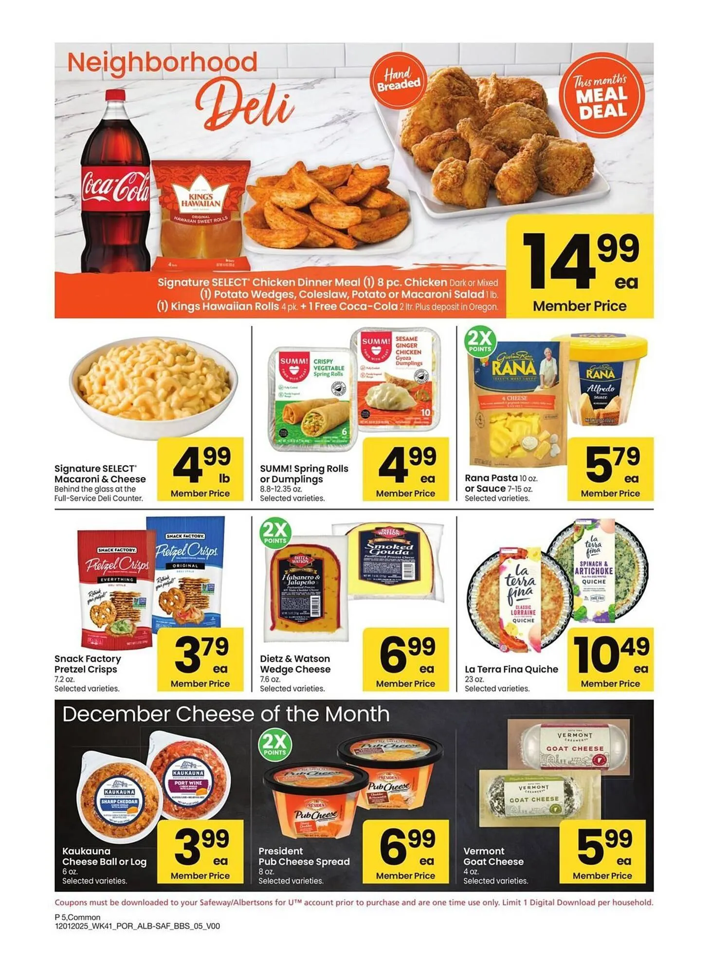 Weekly promotion Albertsons weekly ad spanning from December 1 to January 4 2026 - Page 5 for Catalogue 365