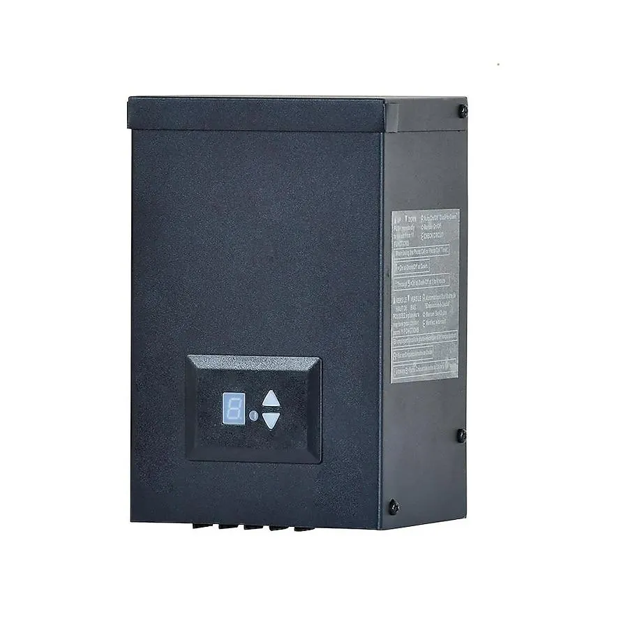 Harbor Breeze 200 -Watt 12 -Volt Multi-Tap Transformer Landscape Lighting Transformer with Digital Timer and Dusk-to-Dawn Sensor