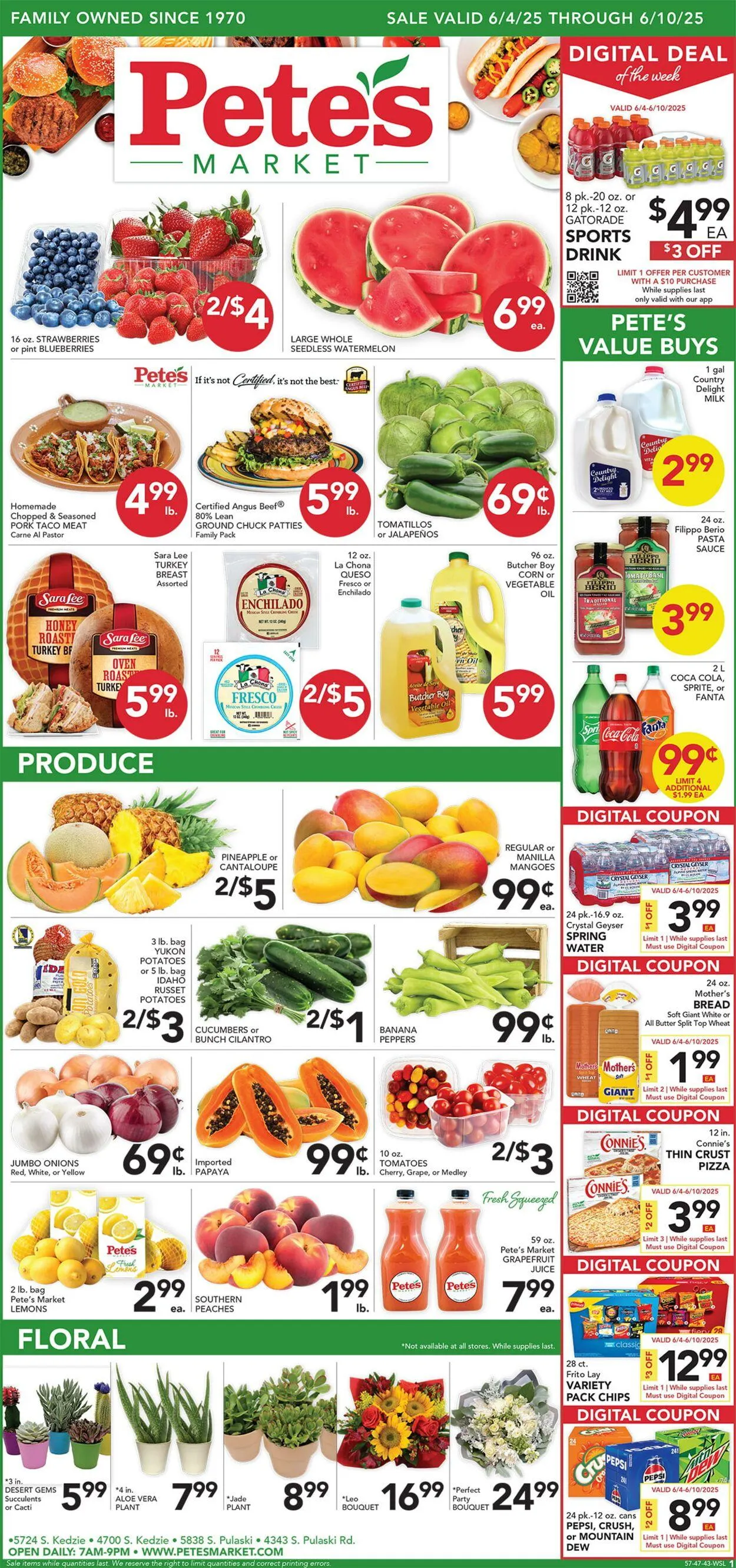 Weekly ad Pete's Fresh Market Current weekly ad from June 4 to June 10 2025 - Page 1