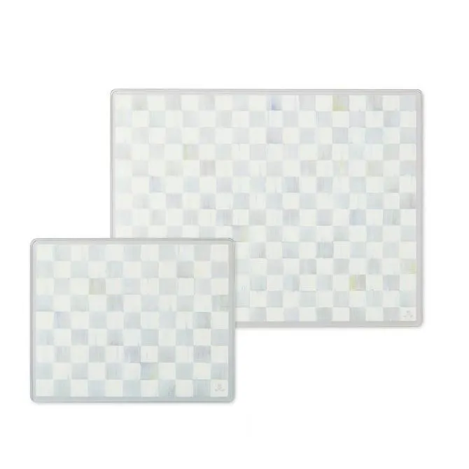 Check Glass Cutting Board, Set of 2