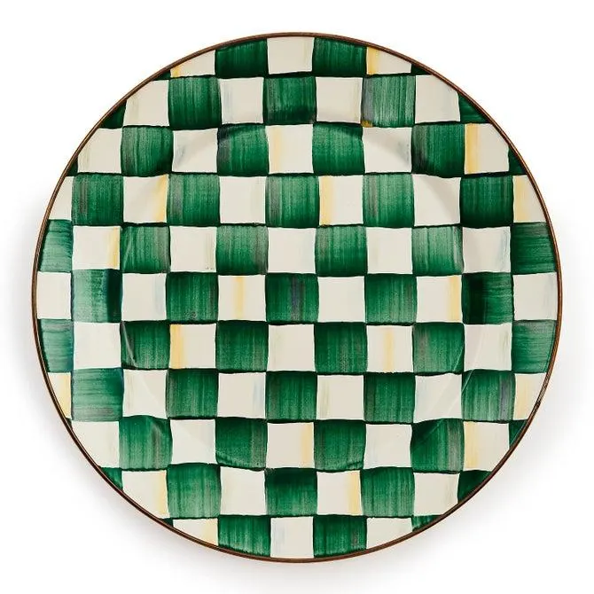 Emerald Check Enamel Dinnerware