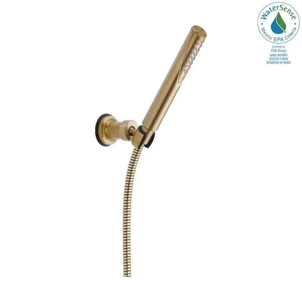 Grail 1-Spray Patterns Wall Mount Handheld Shower Head 1.75 GPM in Champagne Bronze