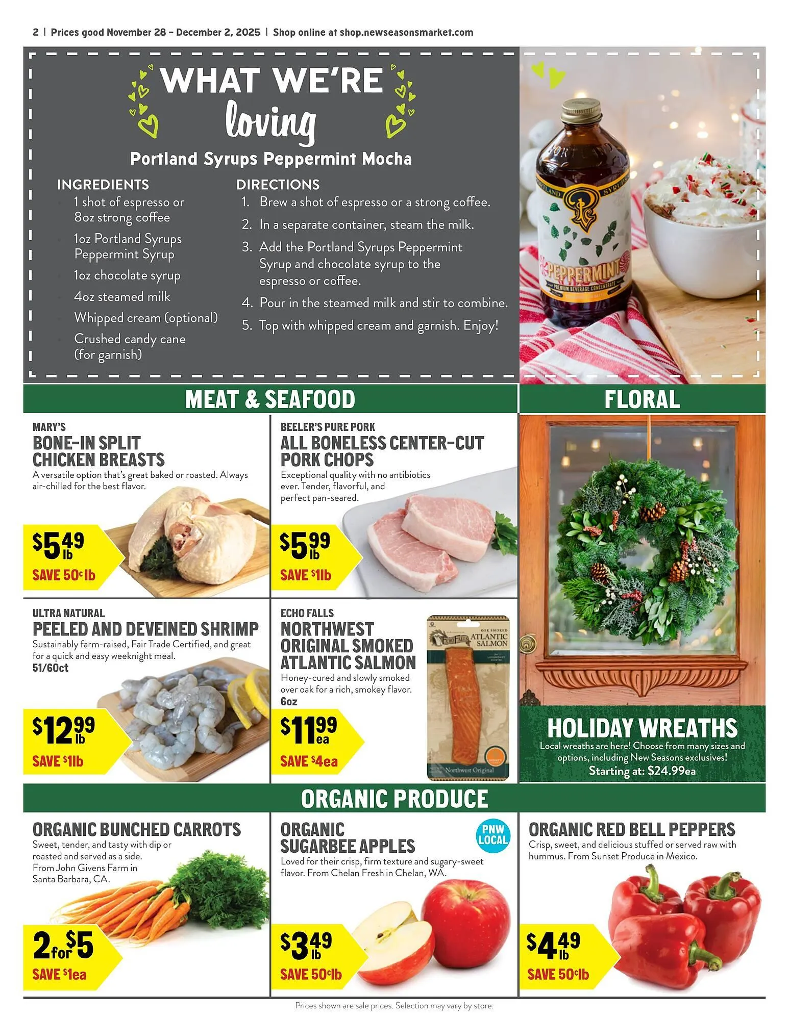 Weekly promotion New Seasons Market weekly ad spanning from November 28 to December 2 2025 - Page 2 for Catalogue 365