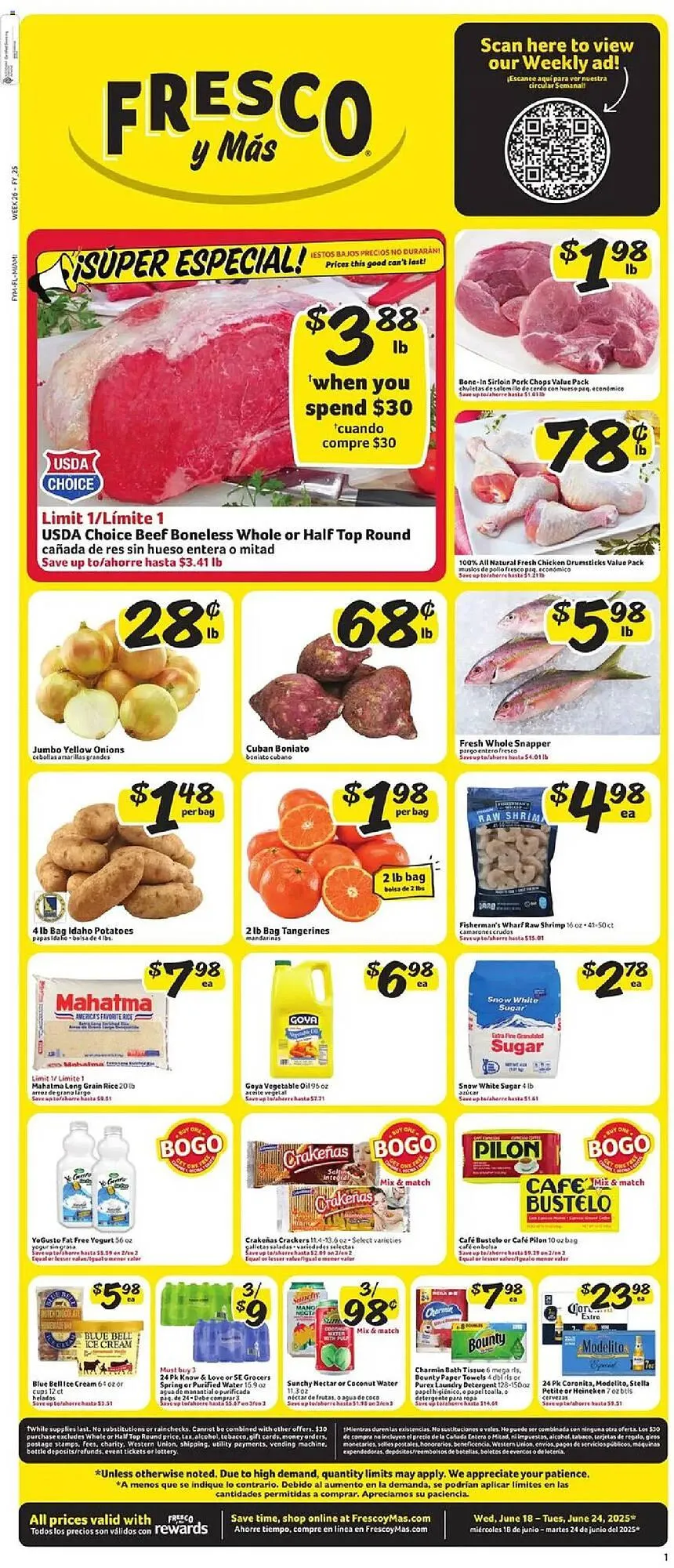 Weekly ad Fresco y Más Weekly Ad from June 18 to June 25 2025 - Page 1