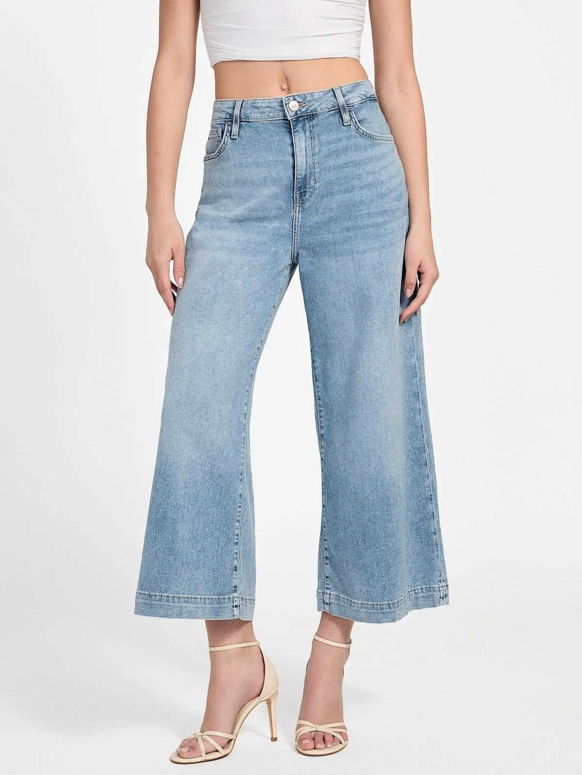 Eco Bellflower Cropped Wide Leg Jeans