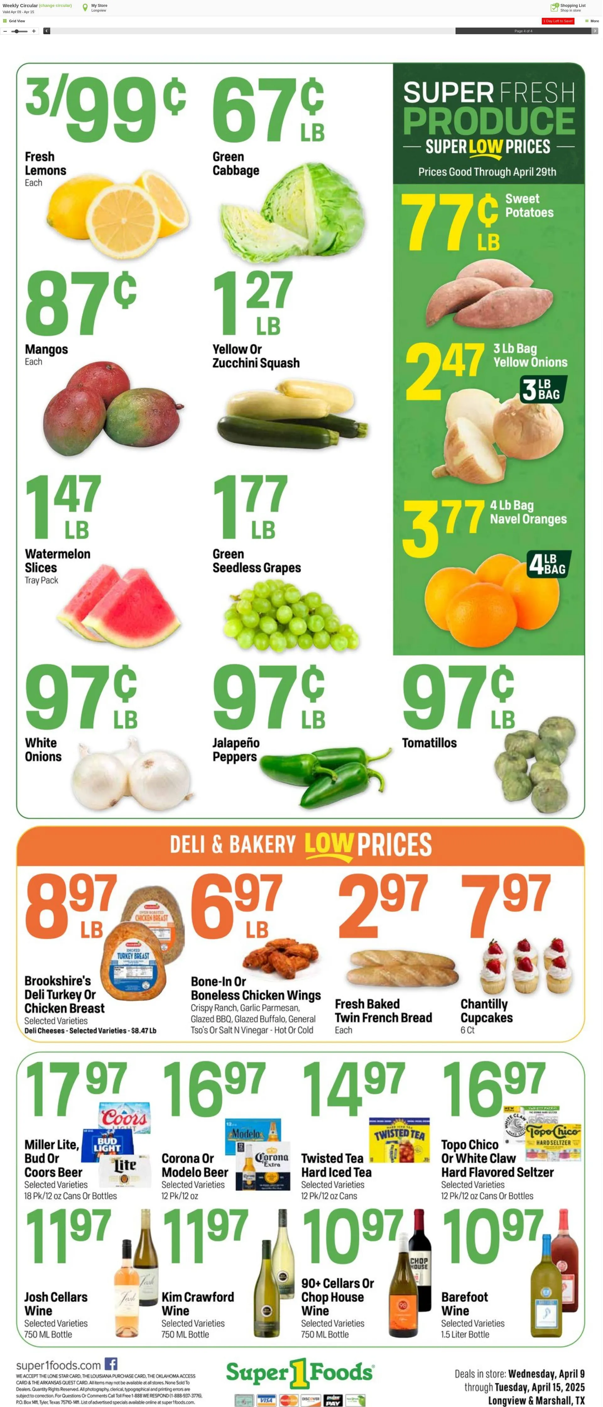 Weekly ad Super1Foods from April 16 to April 22 2025 - Page 4