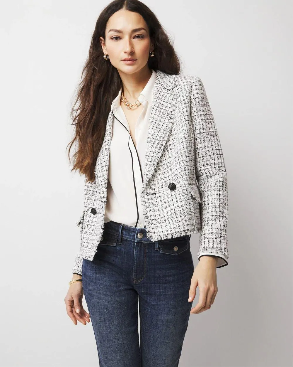 Cropped Tweed Jacket