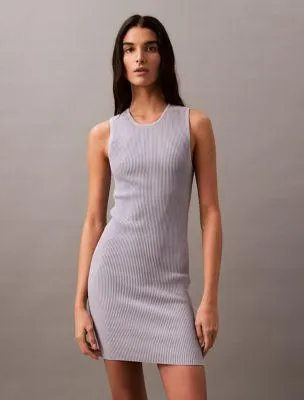 Ribbed Sleeveless Mini Dress