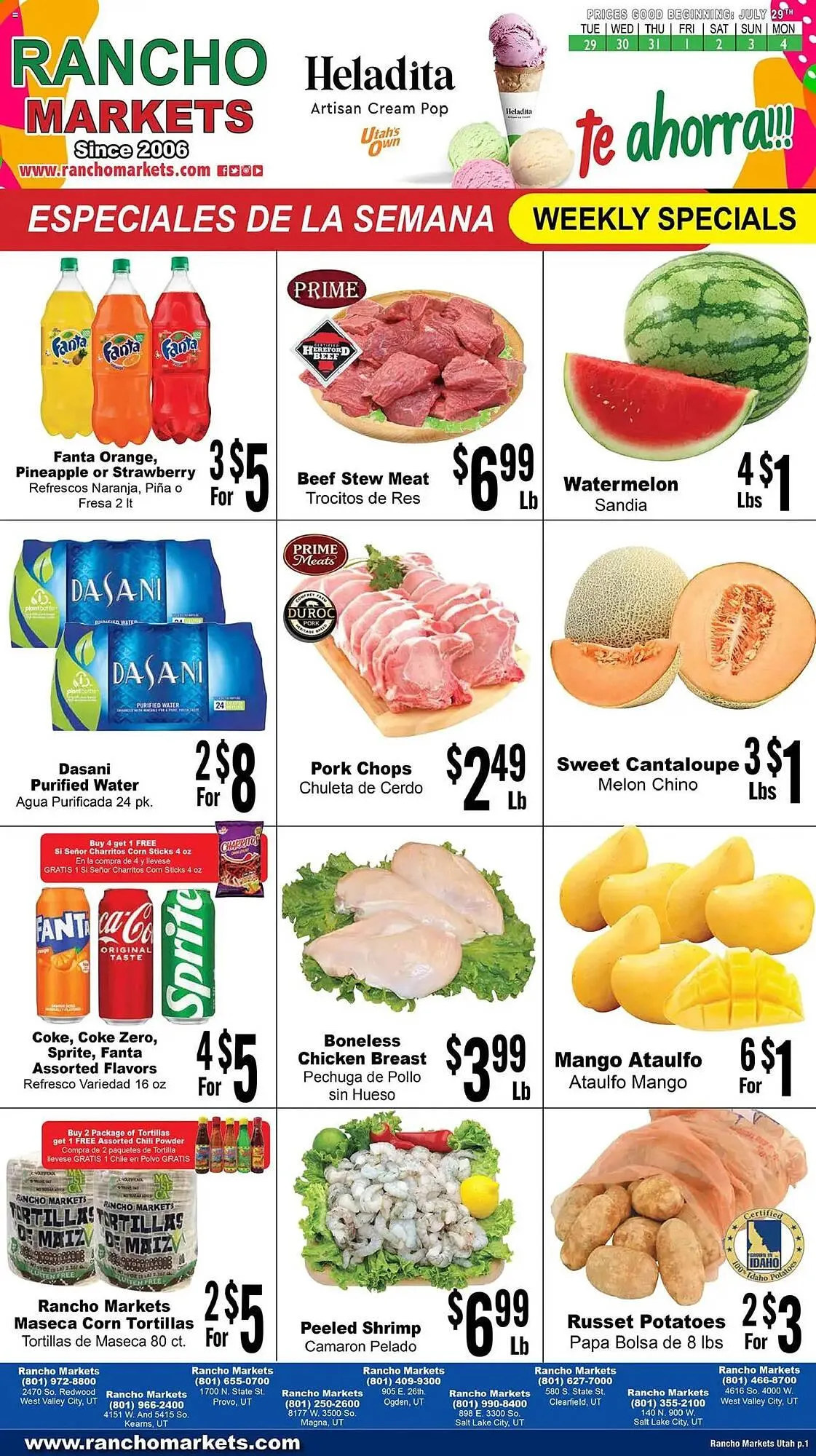 Weekly ad Rancho Markets Weekly Ad from July 28 to August 5 2025 - Page 1