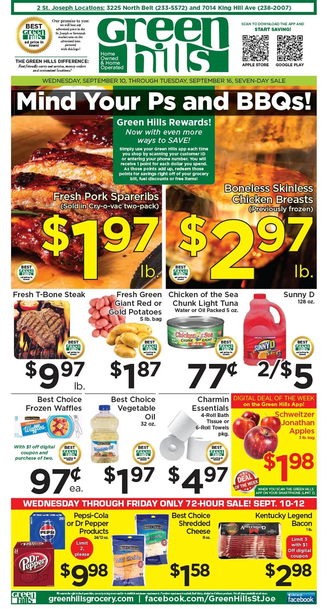 Weekly ad Green Hills Grocery weekly ad from September 10 to September 16 2025 - Page 1