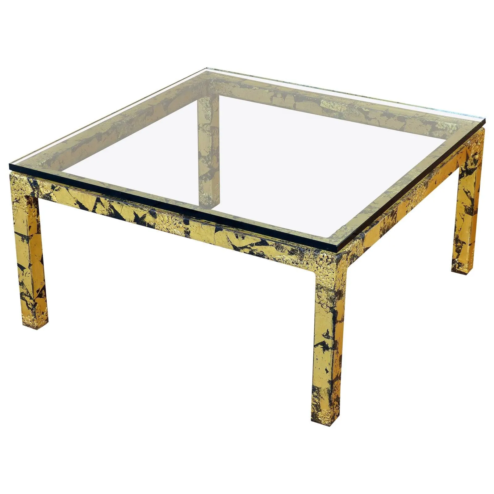 Mid-Century Modern Silas Seandel Textured Gilt Steel Coffee Table