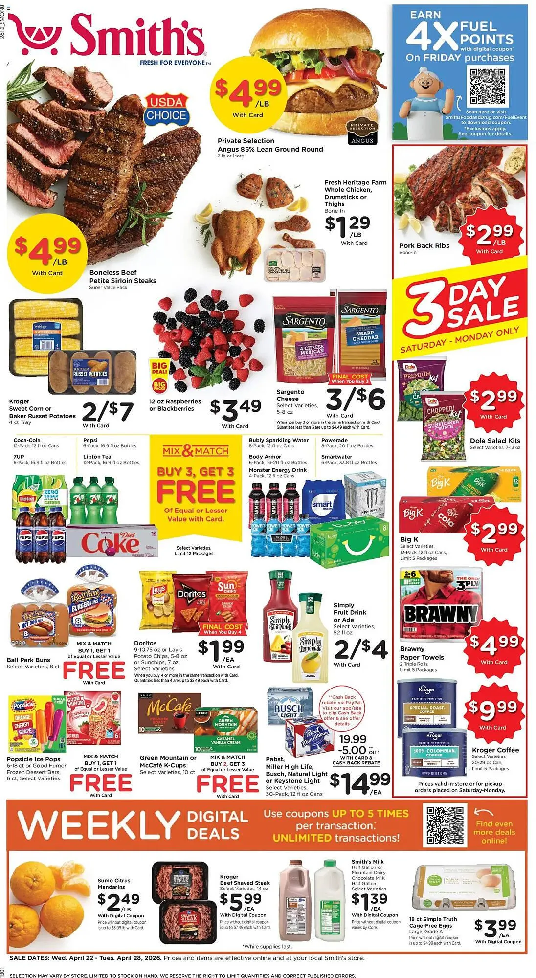 Weekly ad Smith's weekly ad from April 22 to April 29 2026 - Page 1
