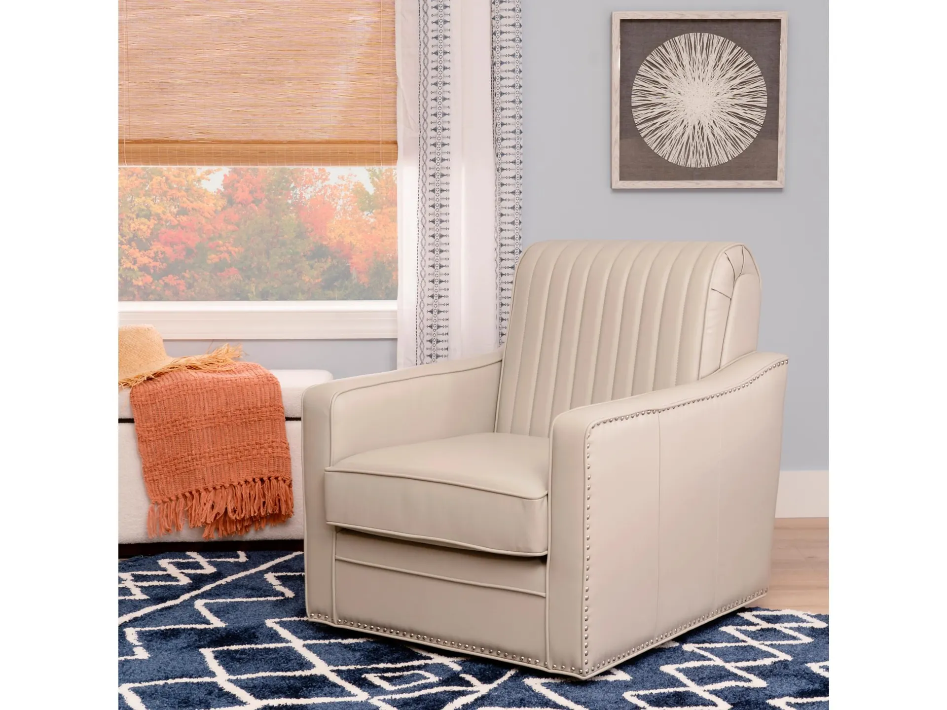 Linon Linea Swivel Accent Chair