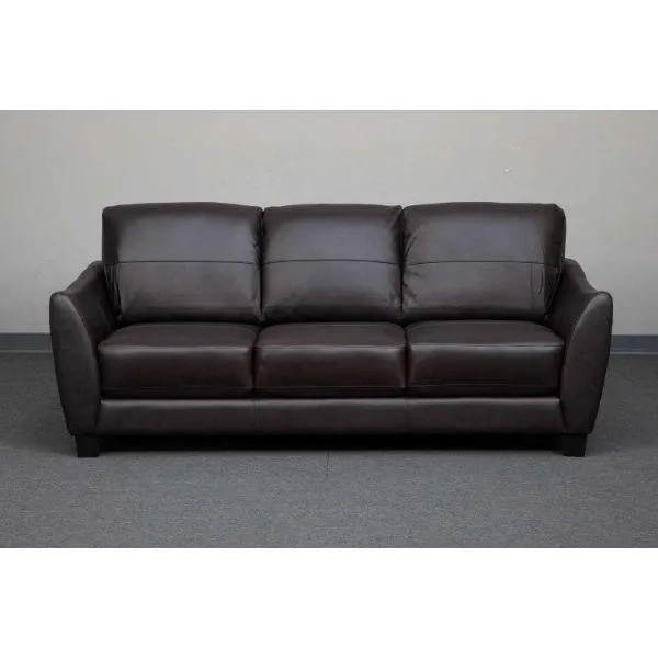 Mila Brown Leather Sofa